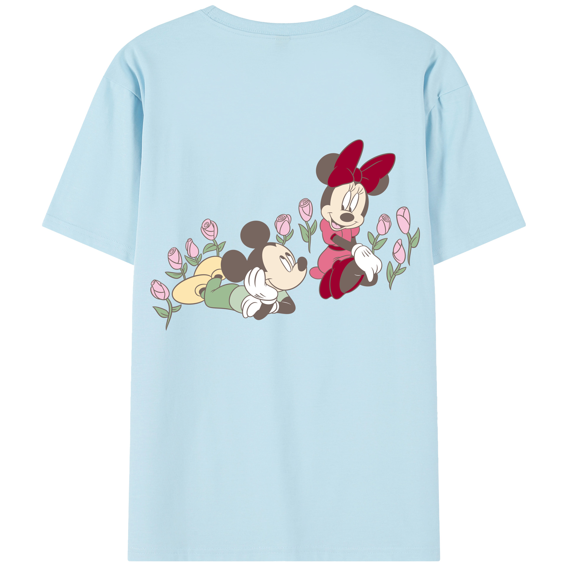 （画像用） ミッキーマウス Mickey Mouse 綿100％半袖Tシャツ（背面プリント）